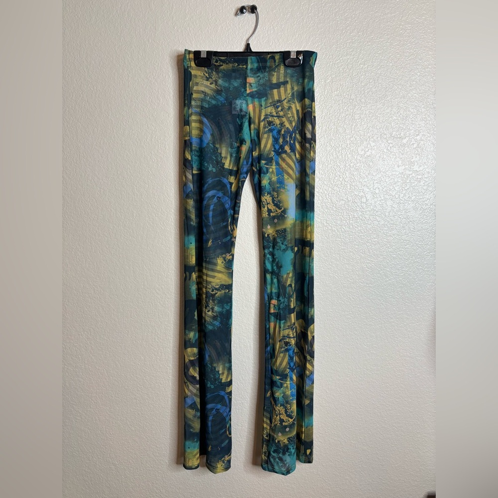 Jaded London Women's Blue and Green Mesh Pants